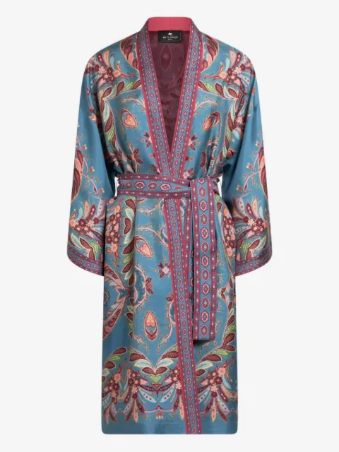 ETRO manteau ceinturé Kesa à motif cachemire