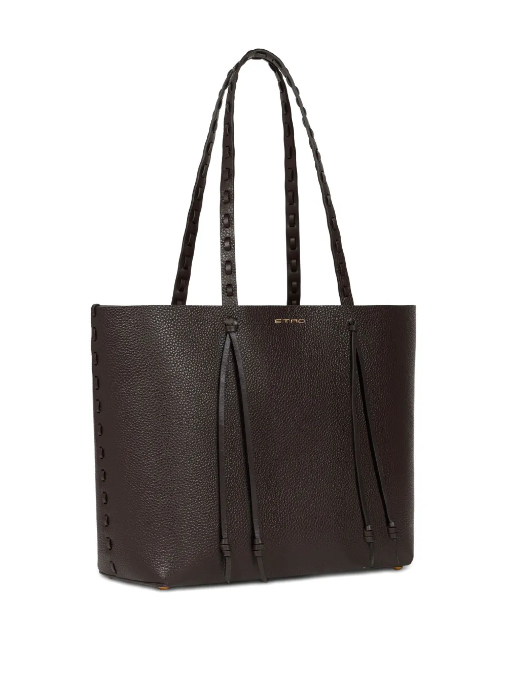 ETRO Shopper met gevlochten handgreep Bruin