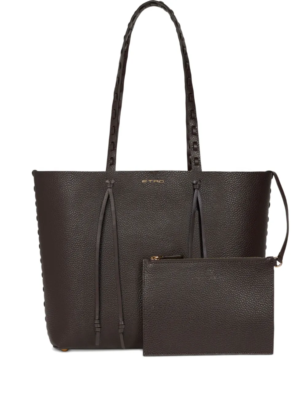 ETRO Shopper met gevlochten handgreep Bruin