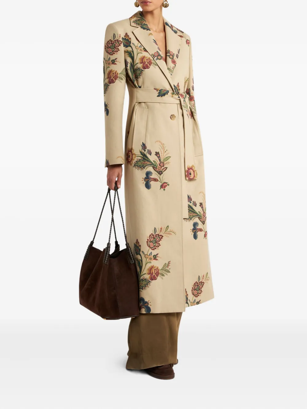 ETRO Jas met bloemenprint Beige