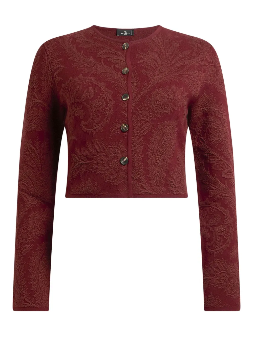 ETRO Cardigan con stampa paisley jacquard - Rosso