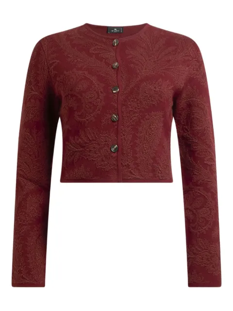 ETRO cárdigan con motivo de cachemira en jacquard