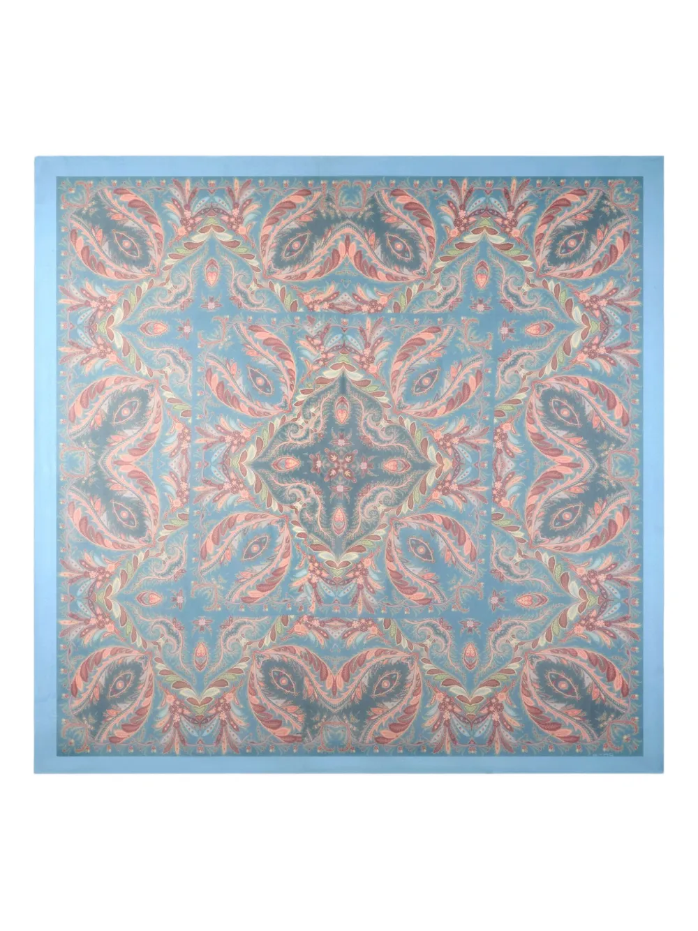 ETRO Zijden sjaal met paisley-print Blauw