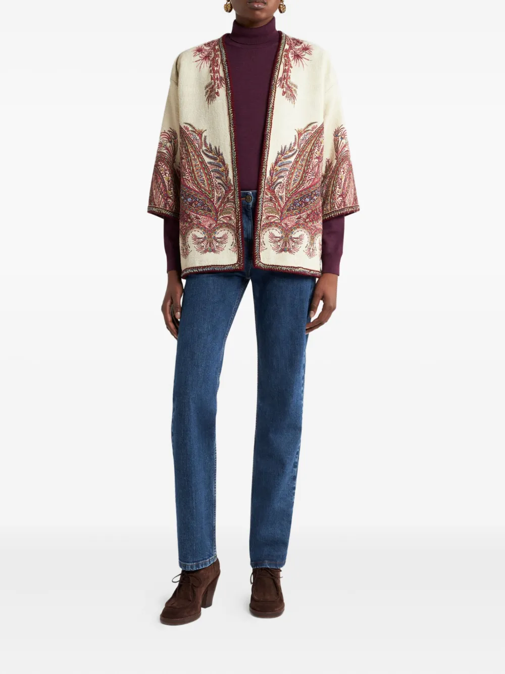 ETRO Top met paisley-print Beige