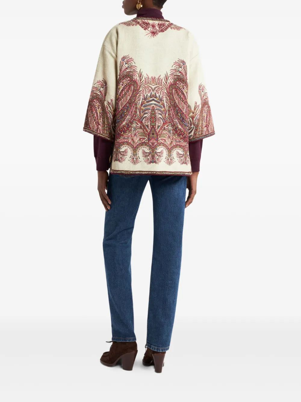 ETRO Top met paisley-print Beige