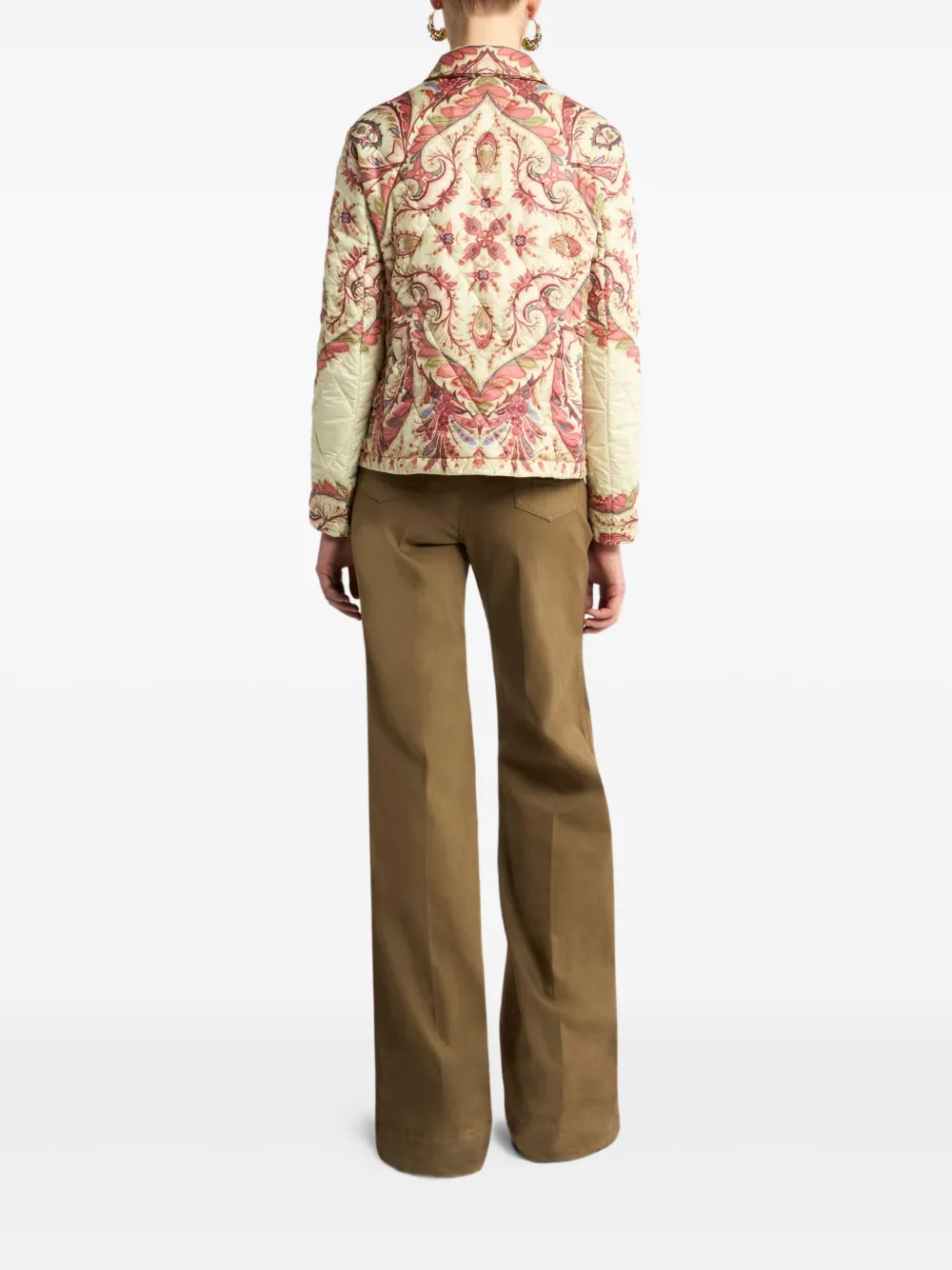 ETRO Gewatteerd jack met paisley-print Roze