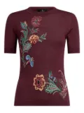ETRO floral-jacquard top - Red