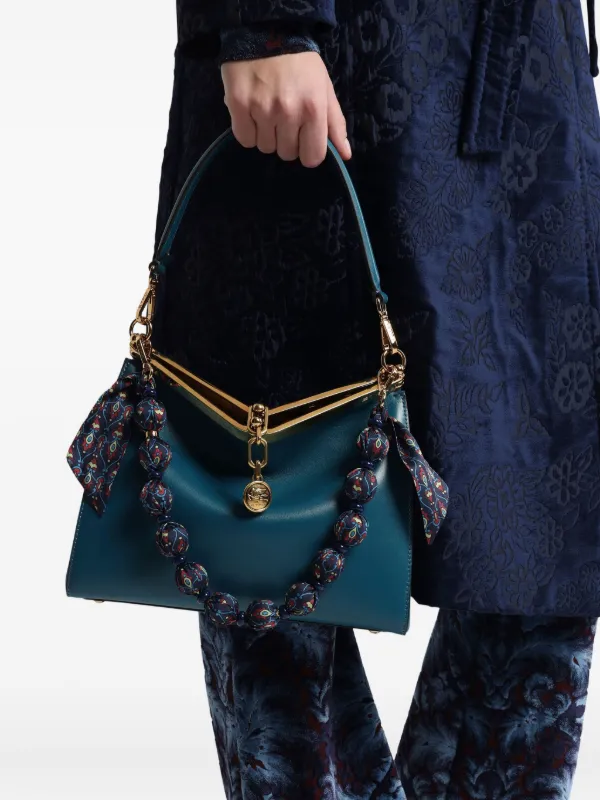 エトロ　チェーンバック ETRO ペイズリープリント ボール バッグチェーン | ブルー