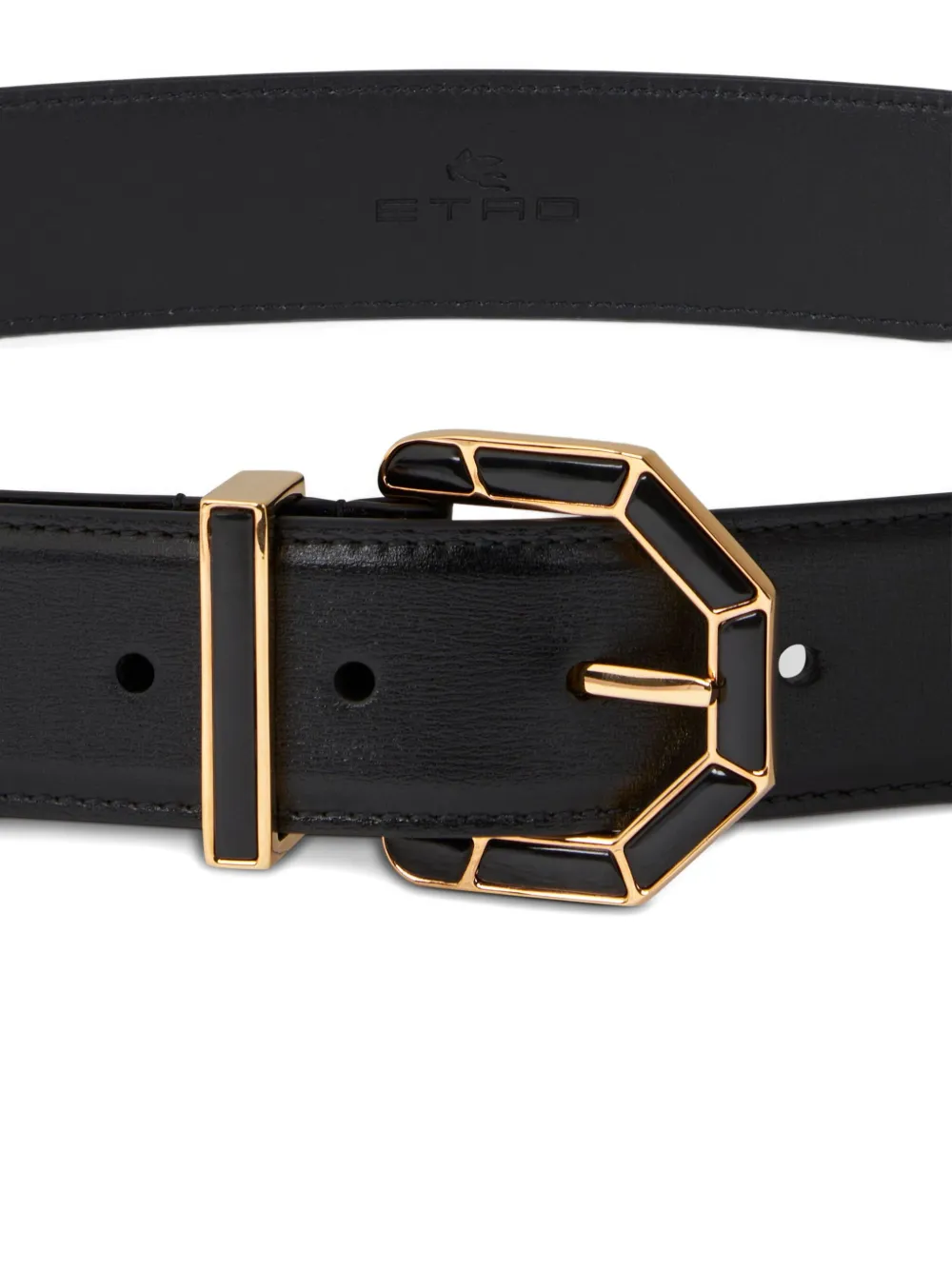 ETRO Leren riem Zwart