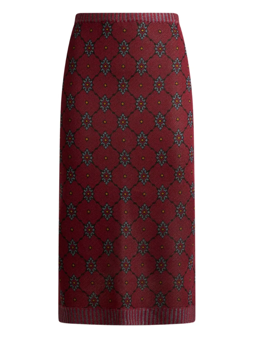 Etro Patterned Knit Midi Skirt