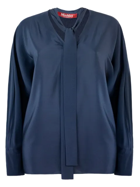Max Mara camisa con lazo en el cuello