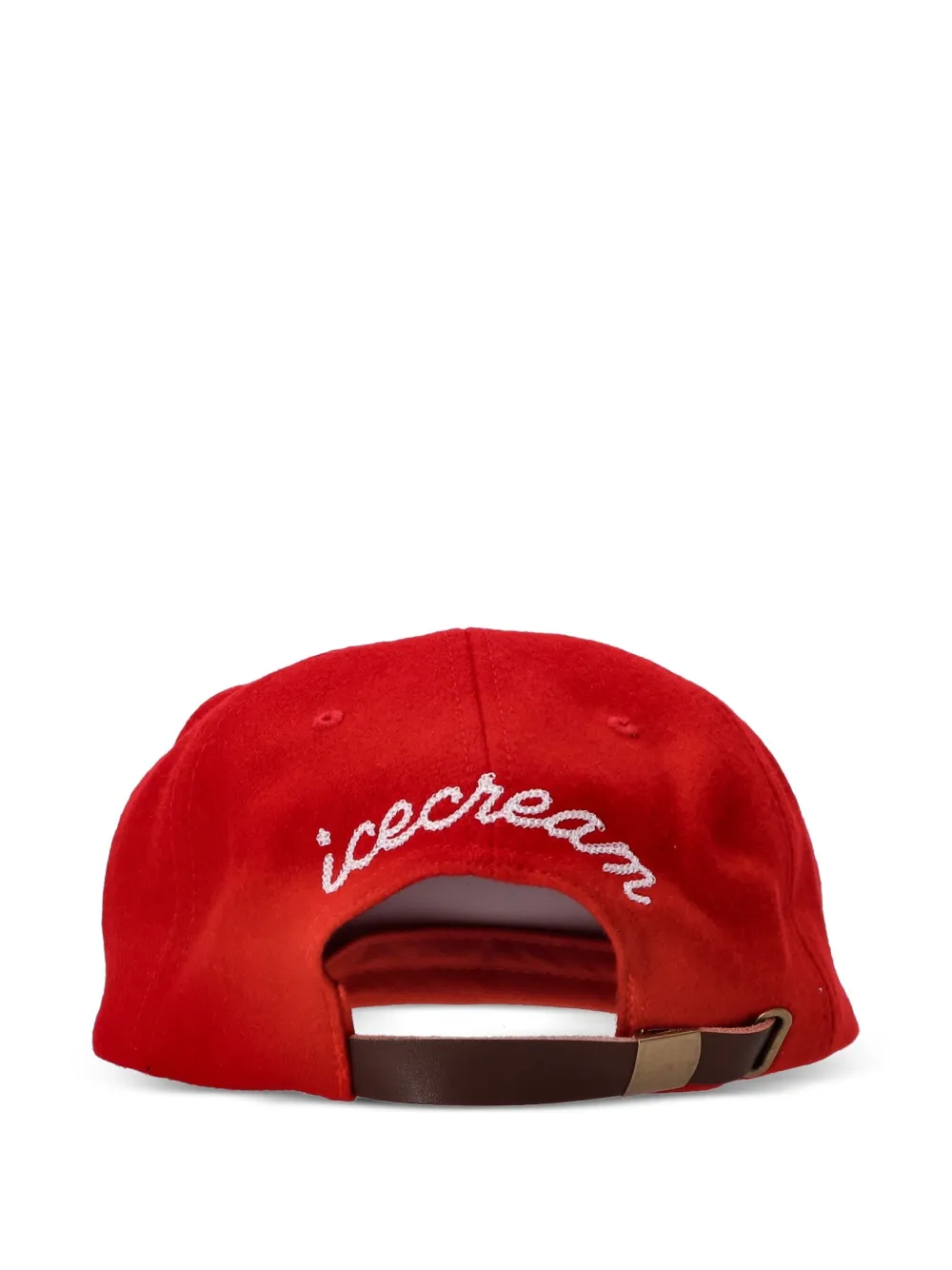 ICECREAM Honkbalpet met geborduurde hond - Rood