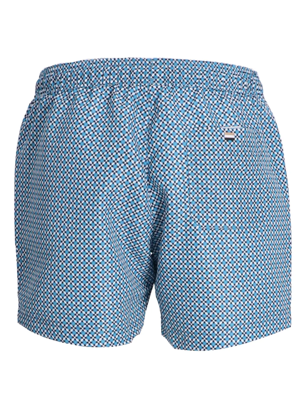 BOSS Zwembroek met geometrische print Blauw