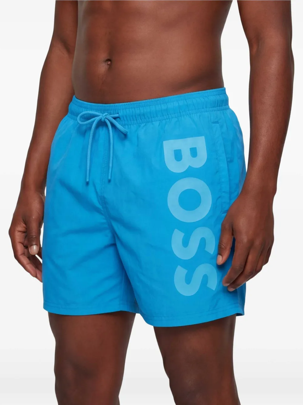 BOSS Zwembroek met logoprint Blauw