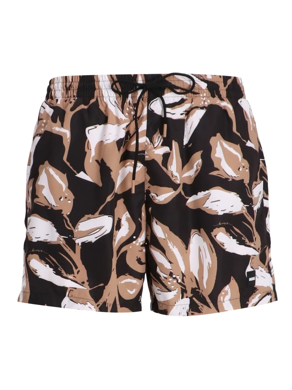 BOSS Zwembroek met bloemenprint Bruin