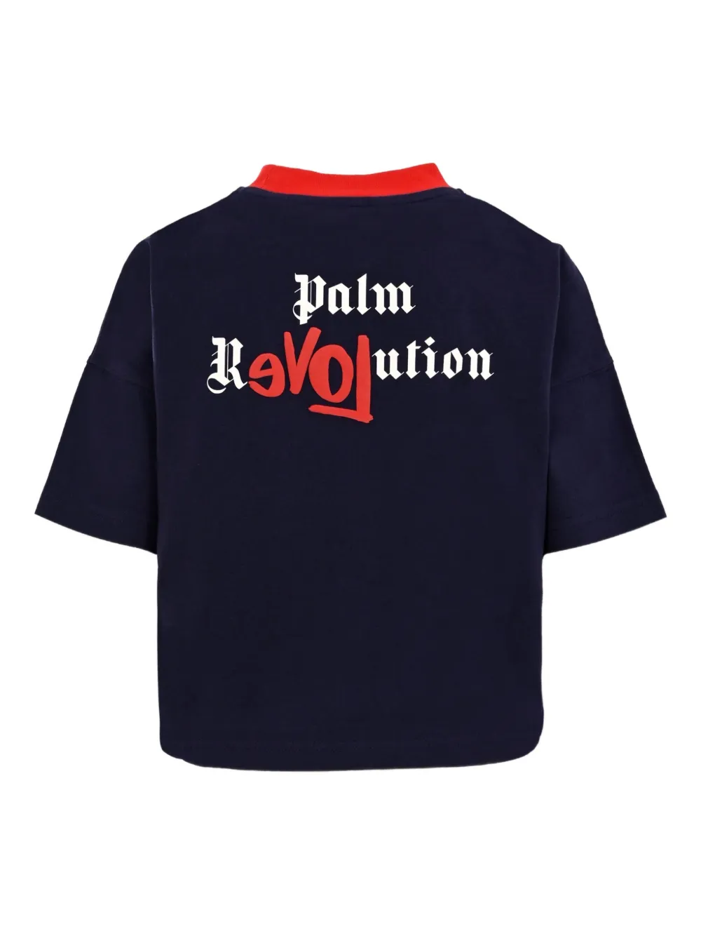 Palm Angels Kids T-shirt met vlag Blauw