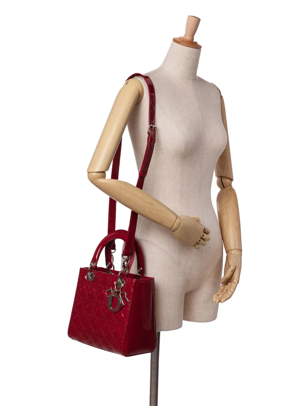 Christian Dior Pre-Owned 2018 Medium Patent Cannage Lady Dior satchel | Pre-Owned | Image 2