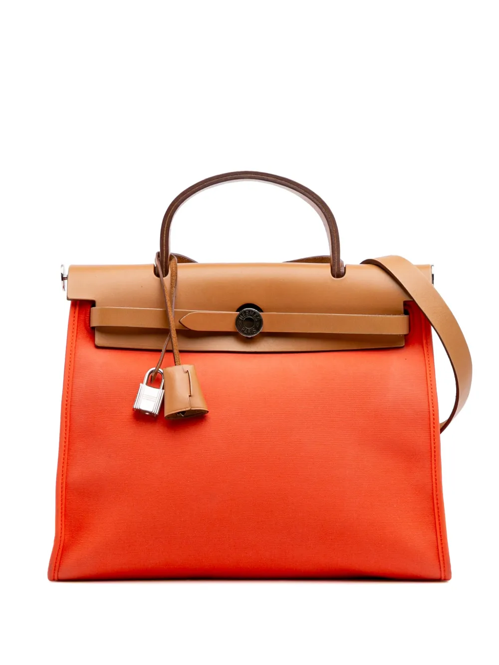 Hermès Pre-Owned 2016 Toile Herbag Zip 31 satchel | Orange | Image 1