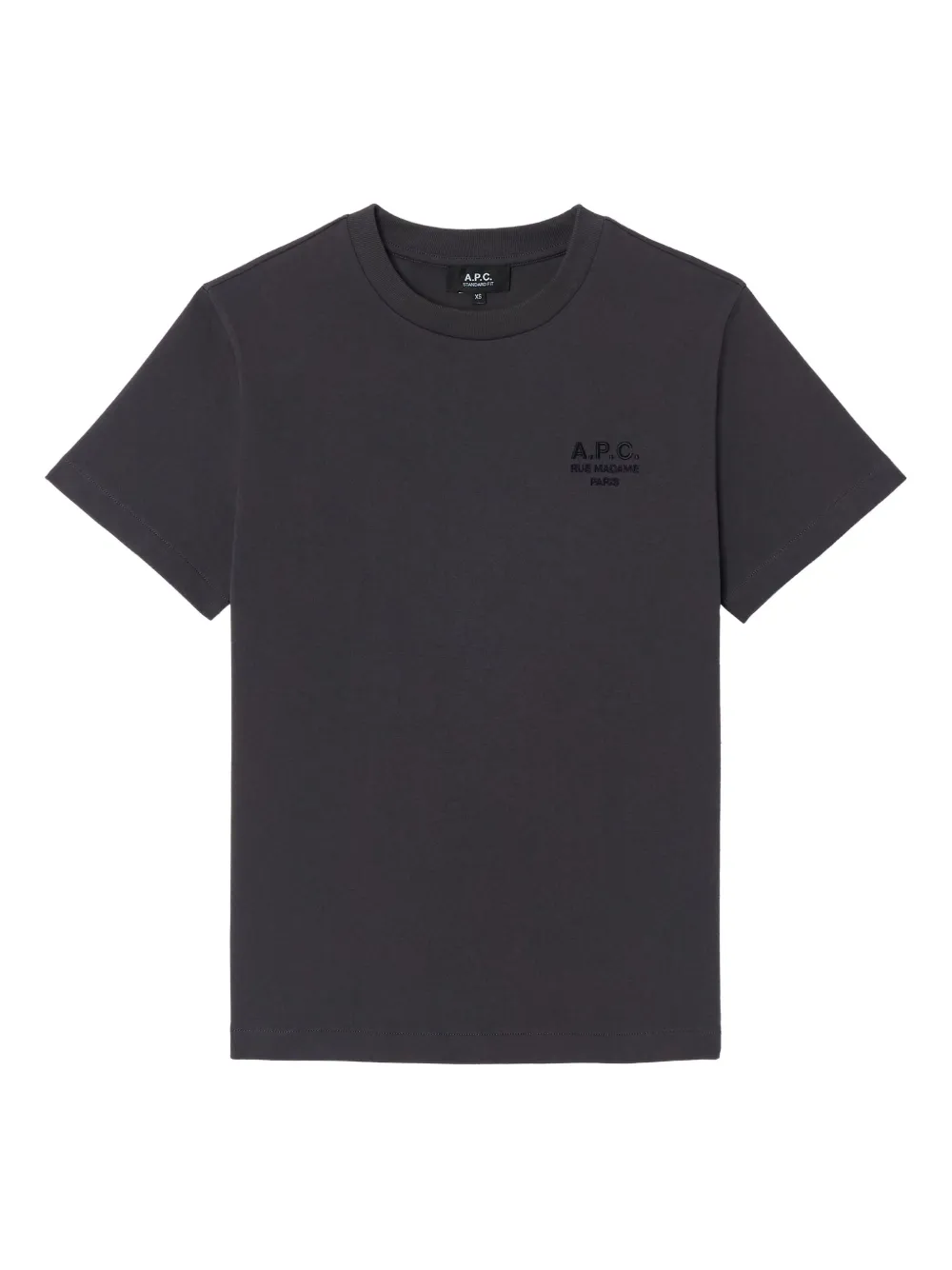 A.P.C. logo-embroidered crew-neck T-shirt – Black