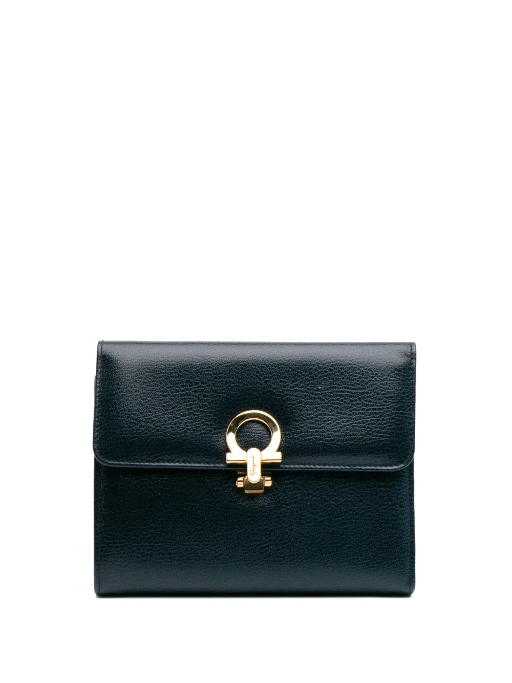 Ferragamo Pre-Owned 2010-2025 Leather Gancini clutch bag | Blue | Image 1