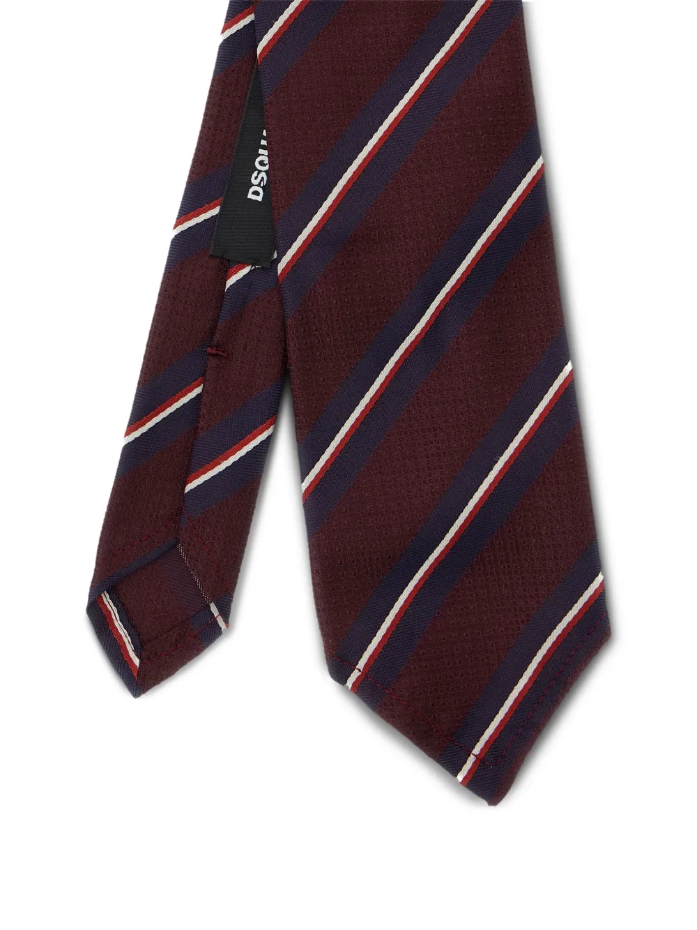 DSQUARED2 Gestreepte stropdas Rood