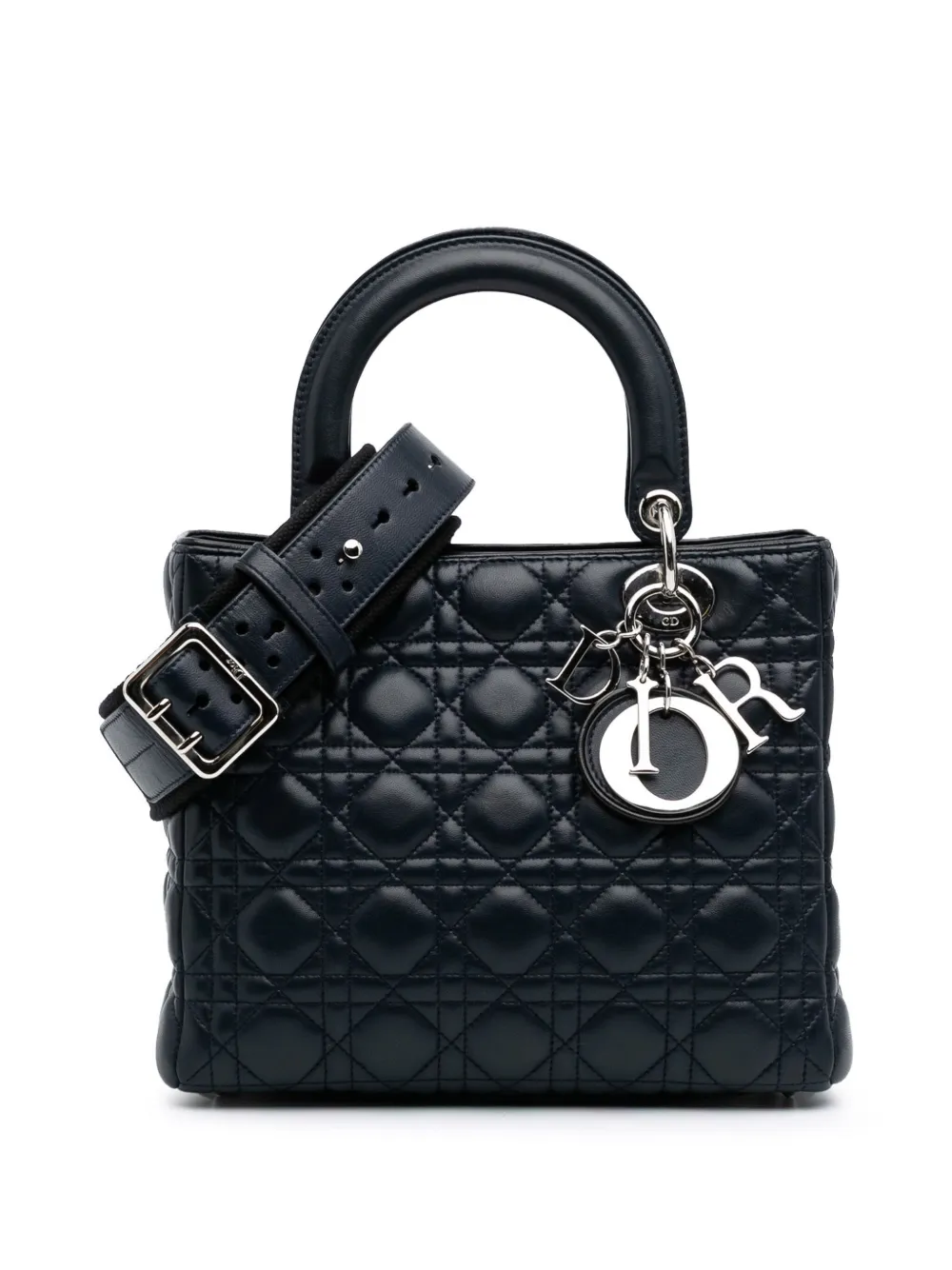 Christian Dior Pre-Owned 2010 Limited Edition Medium Lambskin Cannage Lady Dior satchel | Blue | Image 1