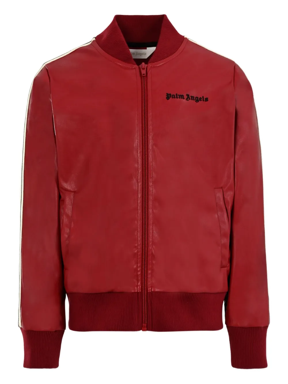 Palm Angels Kids stripe-detail bomber jacket - Red