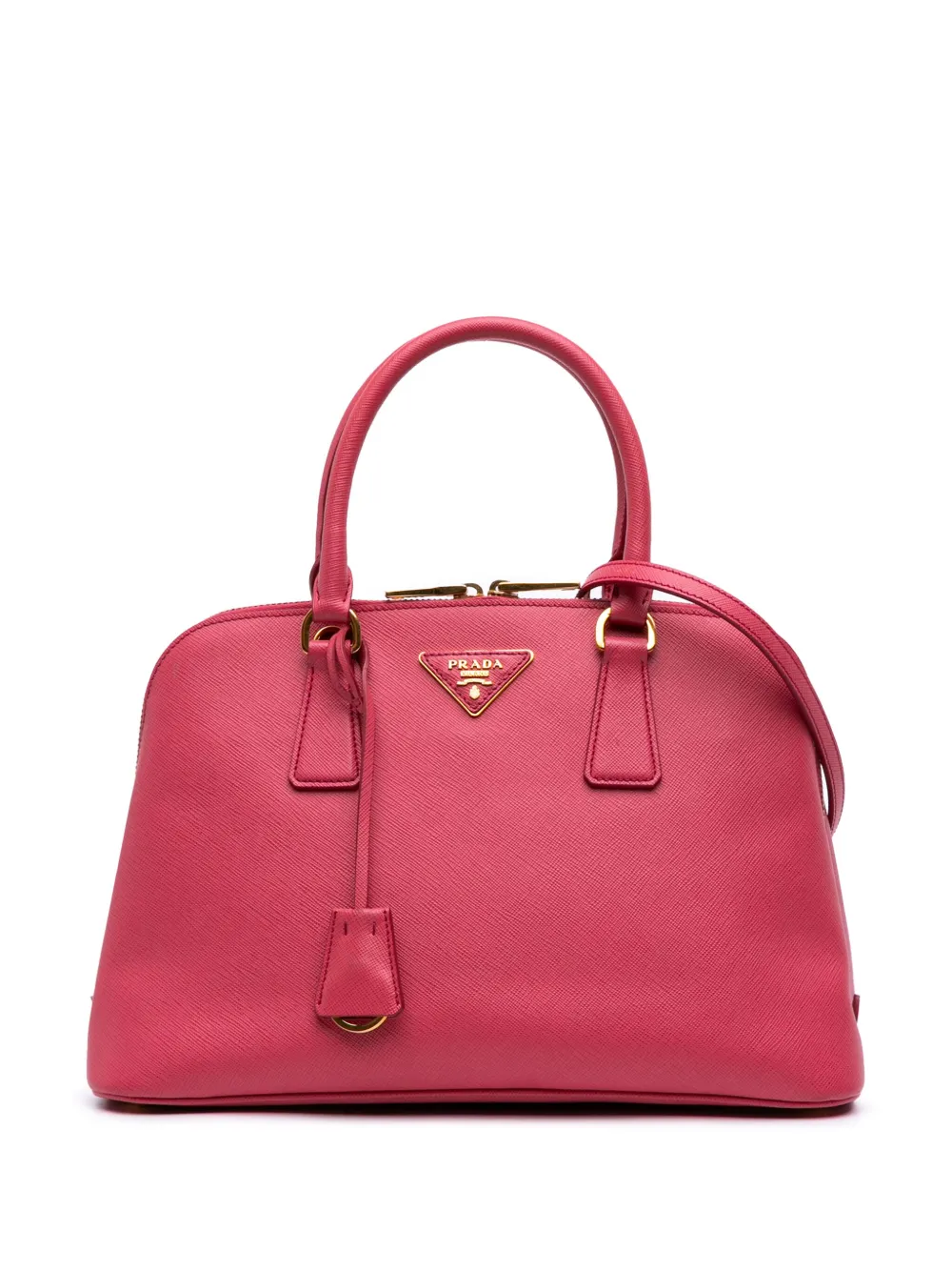 Prada Pre-Owned 2000-2024 ミディアム サフィアーノ ルクス プロムナード サッチェルバッグ - ピンク Prada Pre-Owned 2000-2024 ミディアム サフィアーノ ルクス プロムナード サッチェルバッグ - ピンク