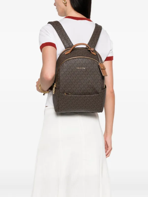 Michael Kors Sable Monogram Backpack | Brown | FARFETCH