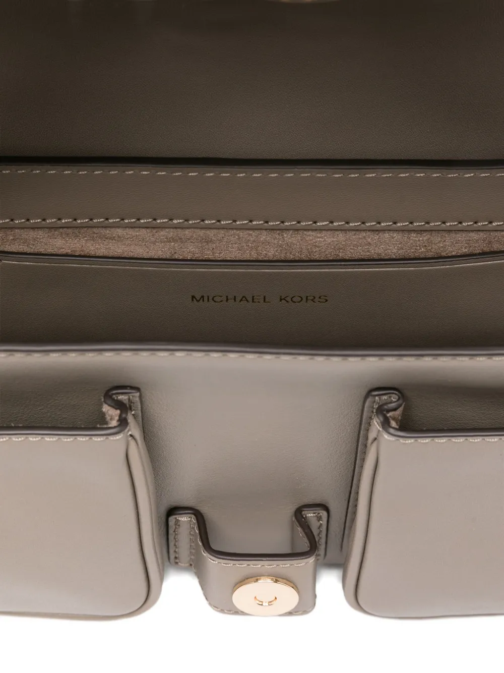 Michael Kors medium Colby buckle-fastening leather shoulder bag Grijs