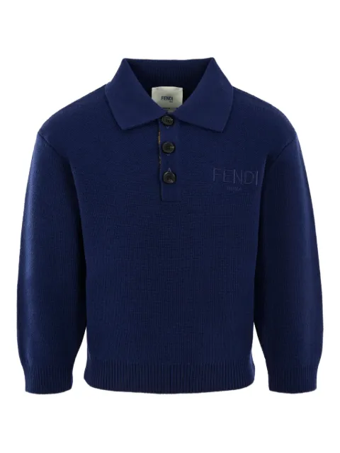 Fendi Kids logo-embroidered polo shirt