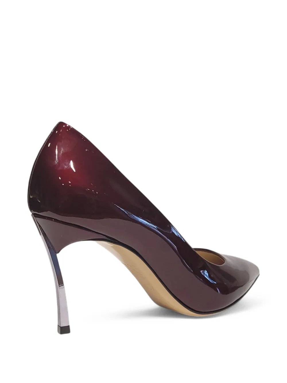 Casadei 90mm Metallic-heel Pointed-toe Pumps