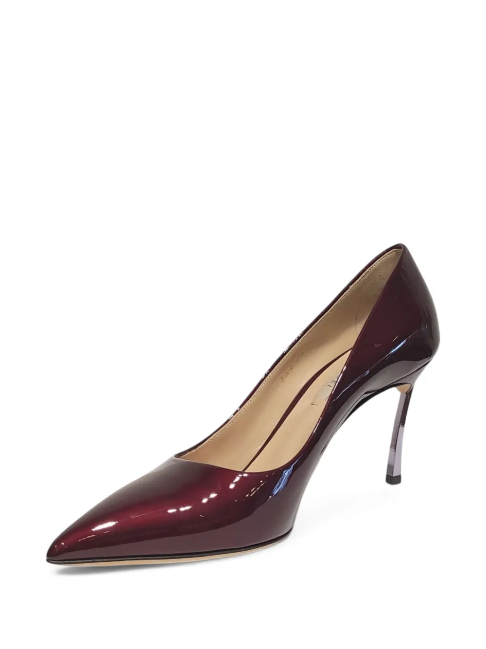 Casadei 90mm Metallic-heel Pointed-toe Pumps