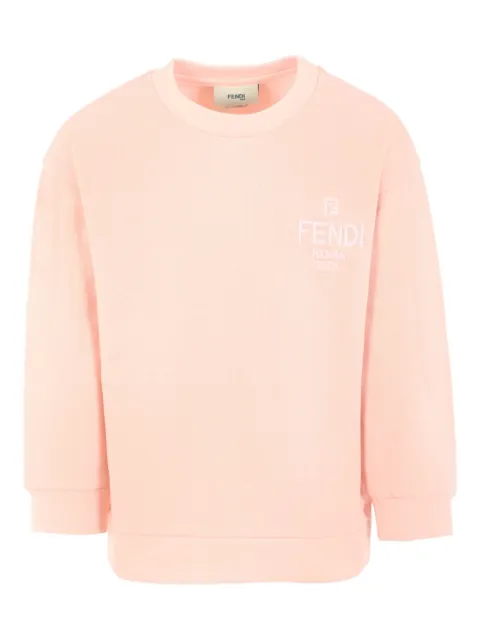 Fendi Kids logo-embroidered cotton sweatshirt