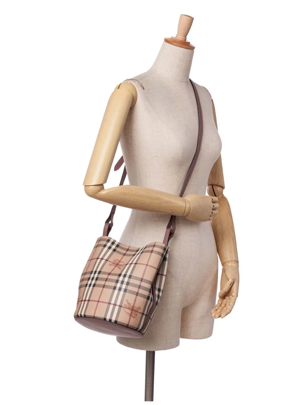Burberry Pre-Owned 2000-2017 Haymarket Check Coated Canvas Lorne bucket bag | Pre-Owned | Image 2