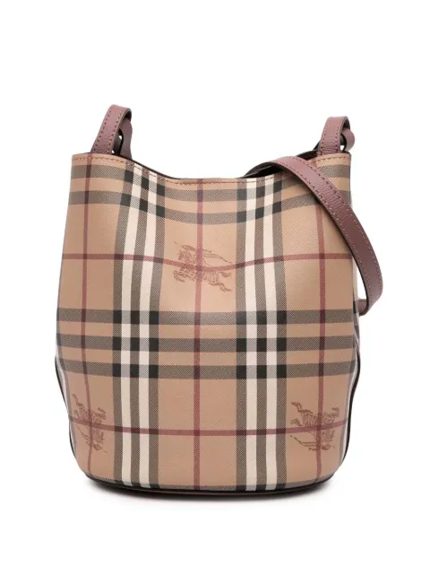 Burberry Pre-Owned 2000-2017 Haymarket Check Coated Canvas Lorne bucket bag