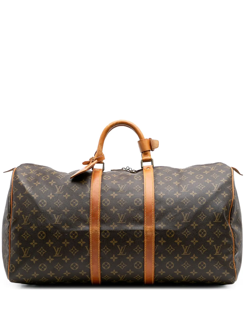 Louis Vuitton Pre-Owned 1986 モノグラム キーポル 55 ボストンバッグ - ブラウン Louis Vuitton Pre-Owned 1986 モノグラム キーポル 55 ボストンバッグ - ブラウン