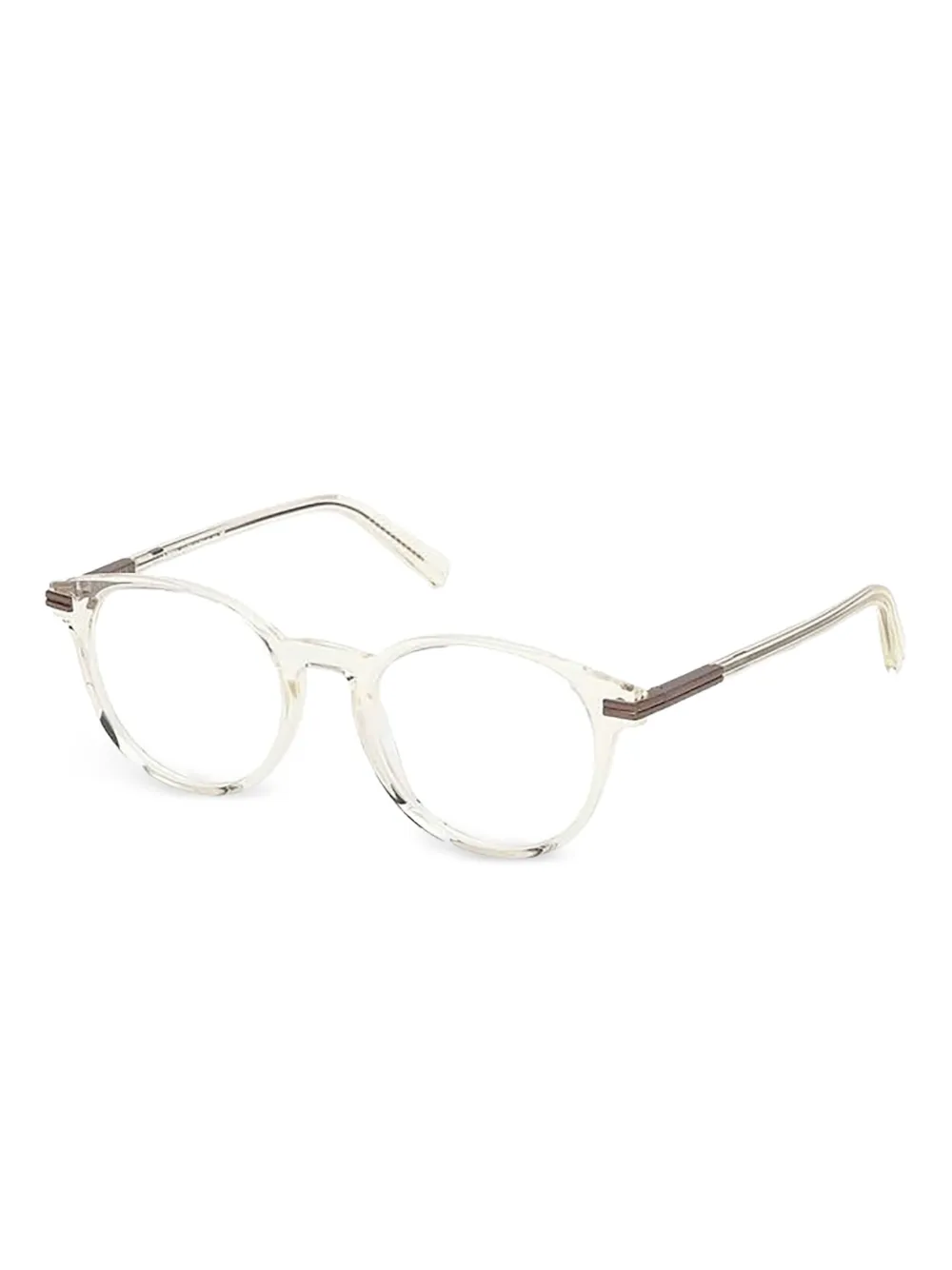 Zegna lunettes de vue à monture ronde | jaune | Image 1