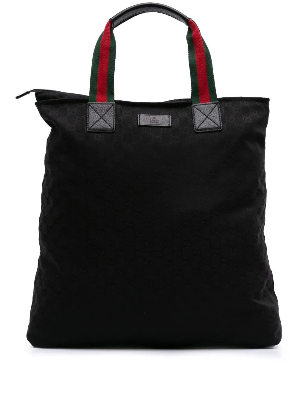 Gucci Pre-Owned 2016-2024 GGキャンバス ウェブ ハンドバッグ - ブラック Gucci Pre-Owned 2016-2024 GGキャンバス ウェブ ハンドバッグ - ブラック