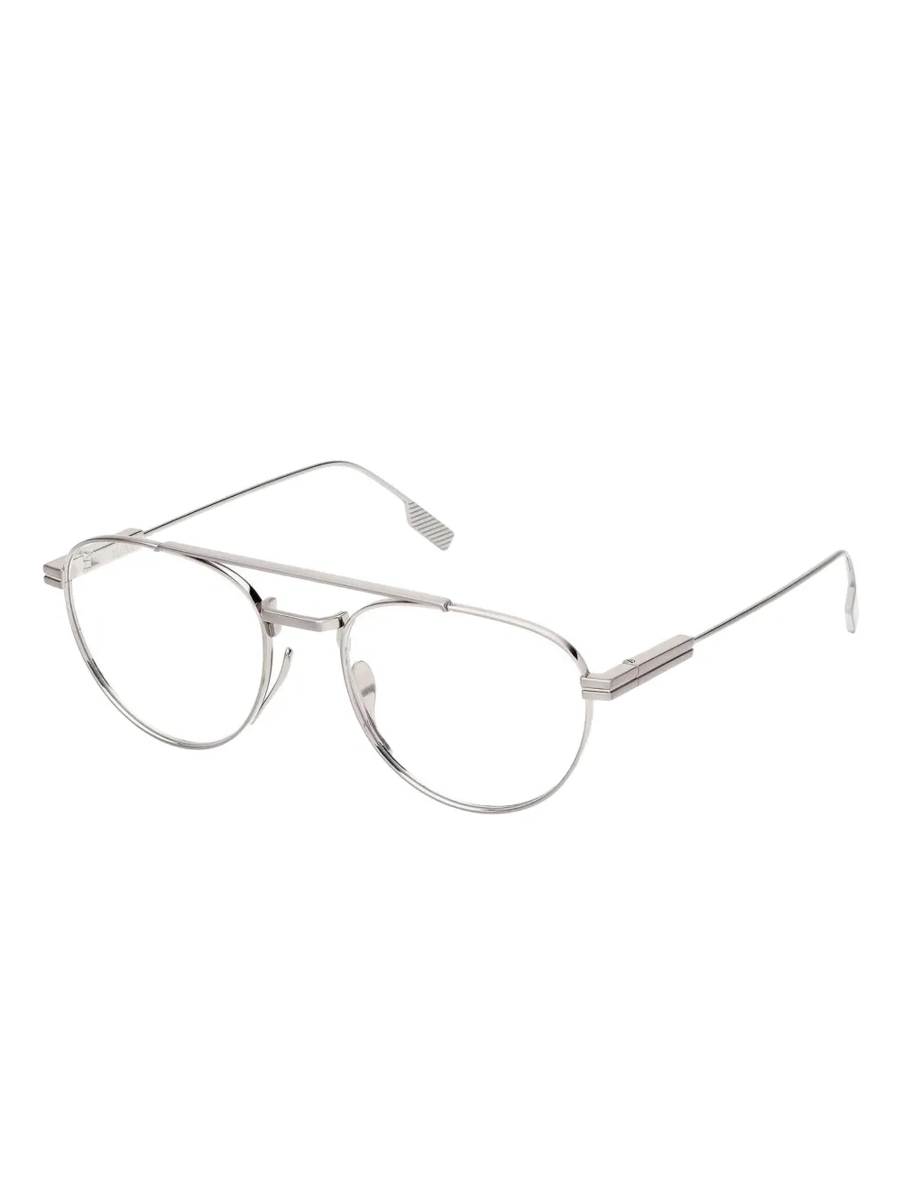 Zegna lunettes de vue à monture pilote | argent | Image 1