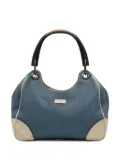 Gucci Pre-Owned 2016-2025 Canvas and Guccissima Bamboo shoulder bag - Blue