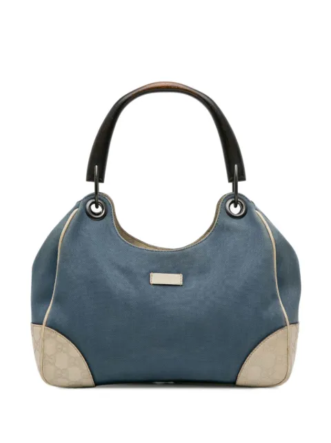 Gucci Pre-Owned 2016-2025 Canvas and Guccissima Bamboo shoulder bag