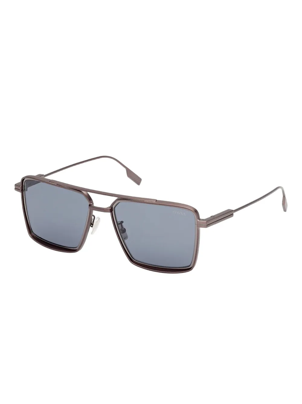Zegna square pilot sunglasses | Brown | Image 1