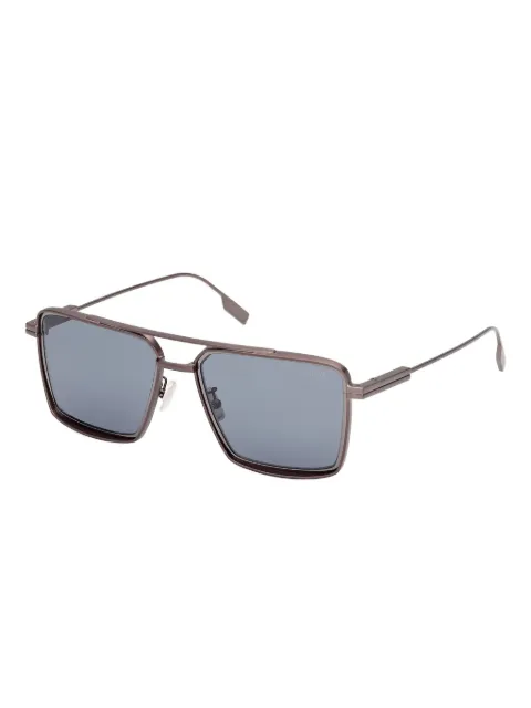 Zegna lunettes de soleil à monture pilote carrée