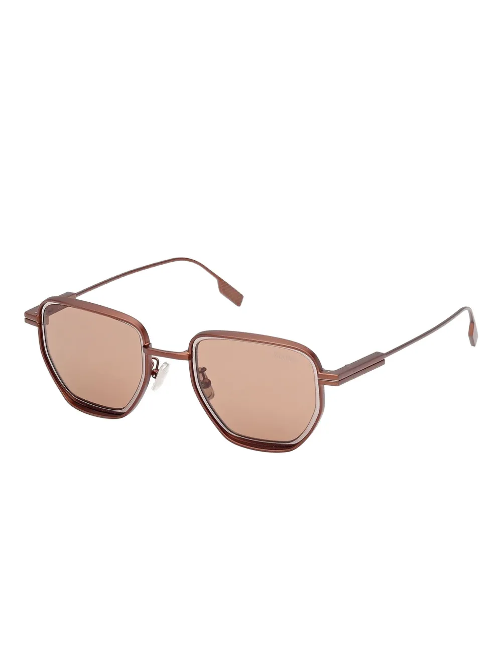 Zegna lentes de sol con armazón geométrica | marrón | Image 1