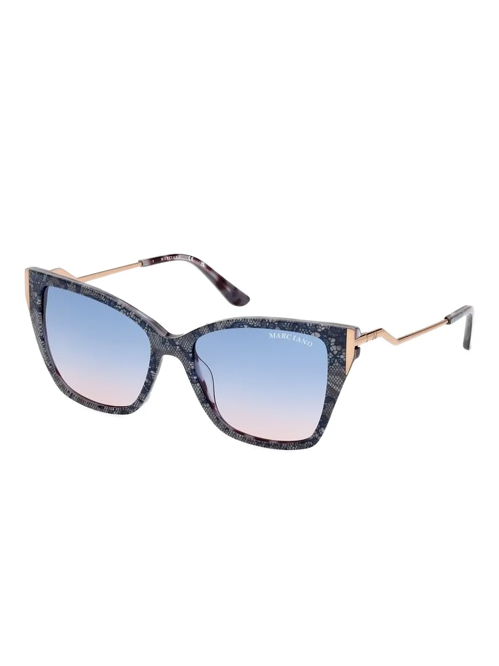 Marciano cat-eye patterned sunglasses - Blauw