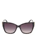 Marciano glitter-embellished cat-eye sunglasses - Grey