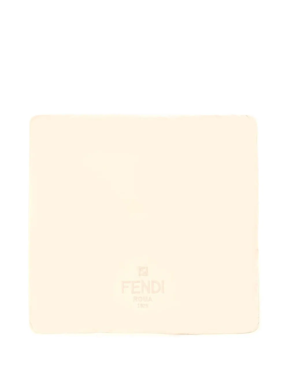 Fendi Kids logo-embroidered cotton blanket | Neutrals | Image 1