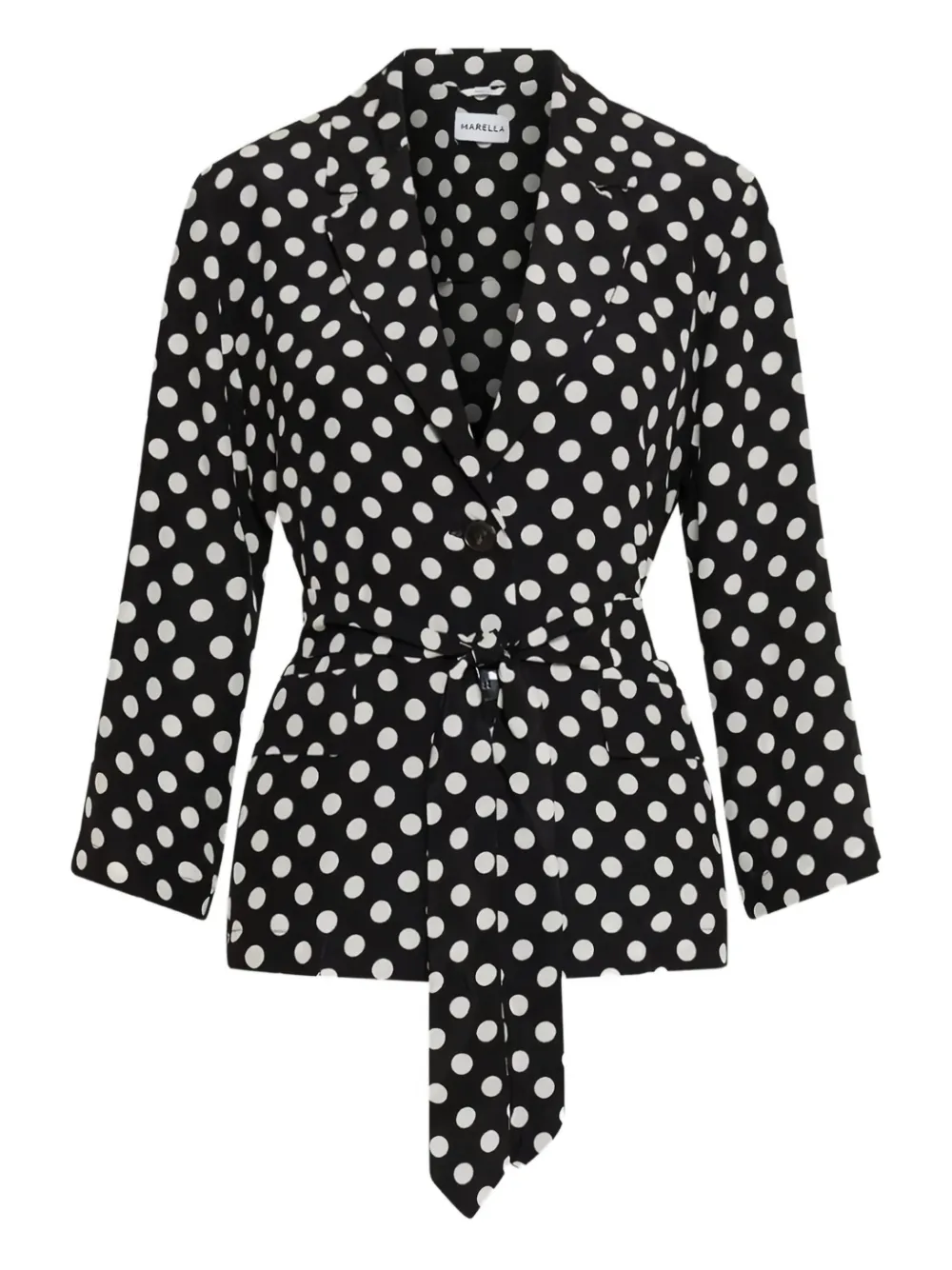 Marella Livia polka-dot belted jacket | Black | Image 1