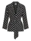 Marella Livia polka-dot belted jacket - Black